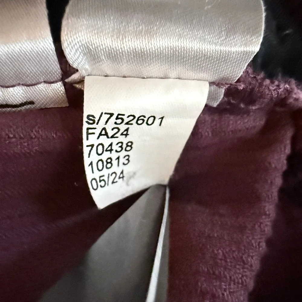 LOFT Corduroy Pants 10 Purple Straight Leg High Rise 752601 Preppy Academia